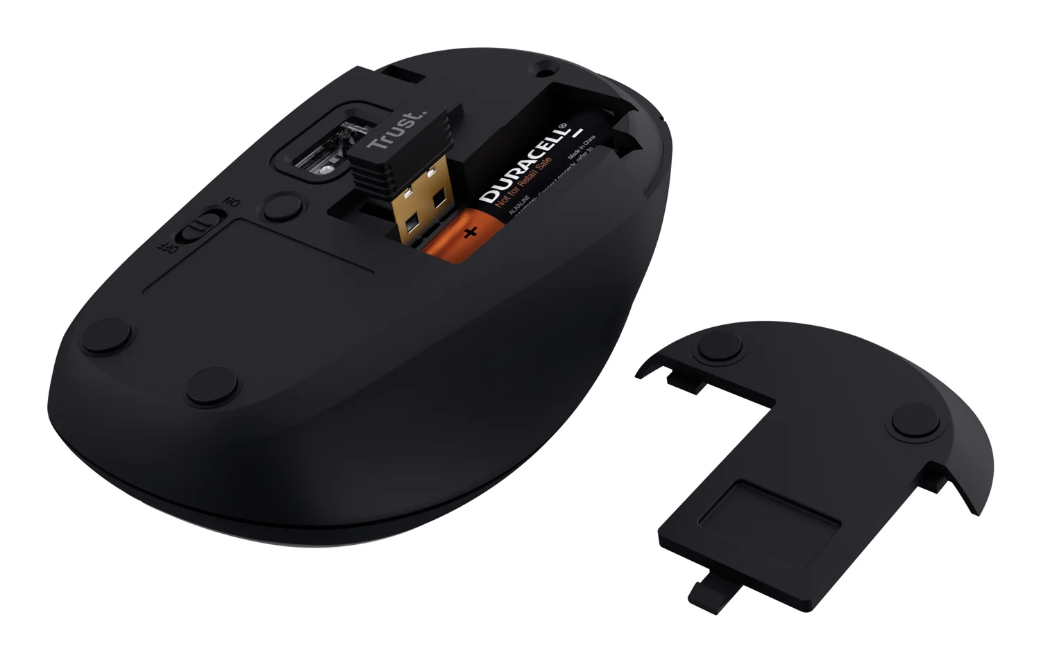 Rato sem Fios Trust Yvi+ Compacto Silencioso Bluetooth + 2,4 GHz Multi-dispositivo 1600 DPI Preto - Imagem 4