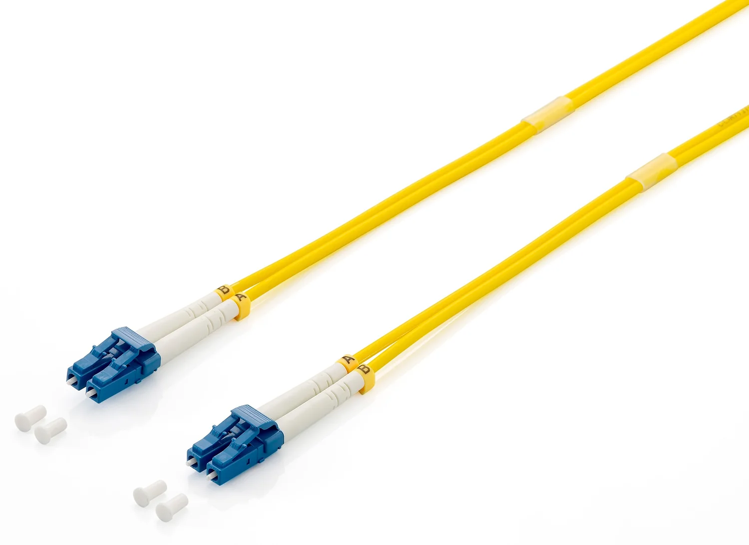 Cabo de Fibra Ótica Equip LC para LC OS2 Modo Único Duplex 9/125µm LSZH 1m Amarelo