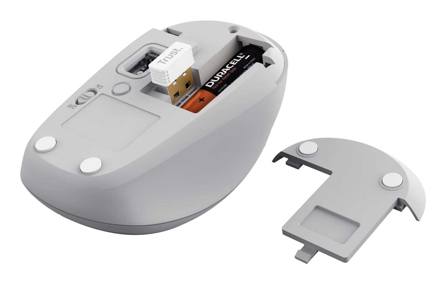 Rato sem Fios Trust Yvi+ Compacto Silencioso Bluetooth + 2,4 GHz Multi-dispositivo 1600 DPI Branco - Imagem 4