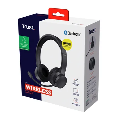 Auscultadores Bluetooth Trust Ayda sem Fios USB-C com Microfone Preto - Imagem 7
