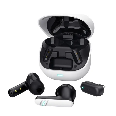 Auriculares Gaming Sem Fios Trust GXT 409 Oxxie TWS RF 2.4GHz PS5 Nintendo Switch Branco - Imagem 2