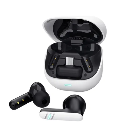 Auriculares Gaming Sem Fios Trust GXT 409 Oxxie TWS RF 2.4GHz PS5 Nintendo Switch Branco - Imagem 3