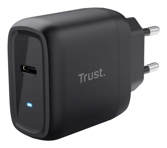 Carregador Trust Maxo 45W USB-C GaN Power Delivery 3.0 com Cabo 2m Preto - Imagem 1