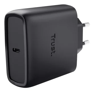 Carregador Trust Maxo 65W USB-C GaN Power Delivery 3.0 PPS com Cabo 2m Preto - Imagem 1