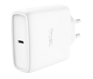 Carregador USB-C GaN 65 W Trust Maxo Power Delivery Portátil Branco - Imagem 1