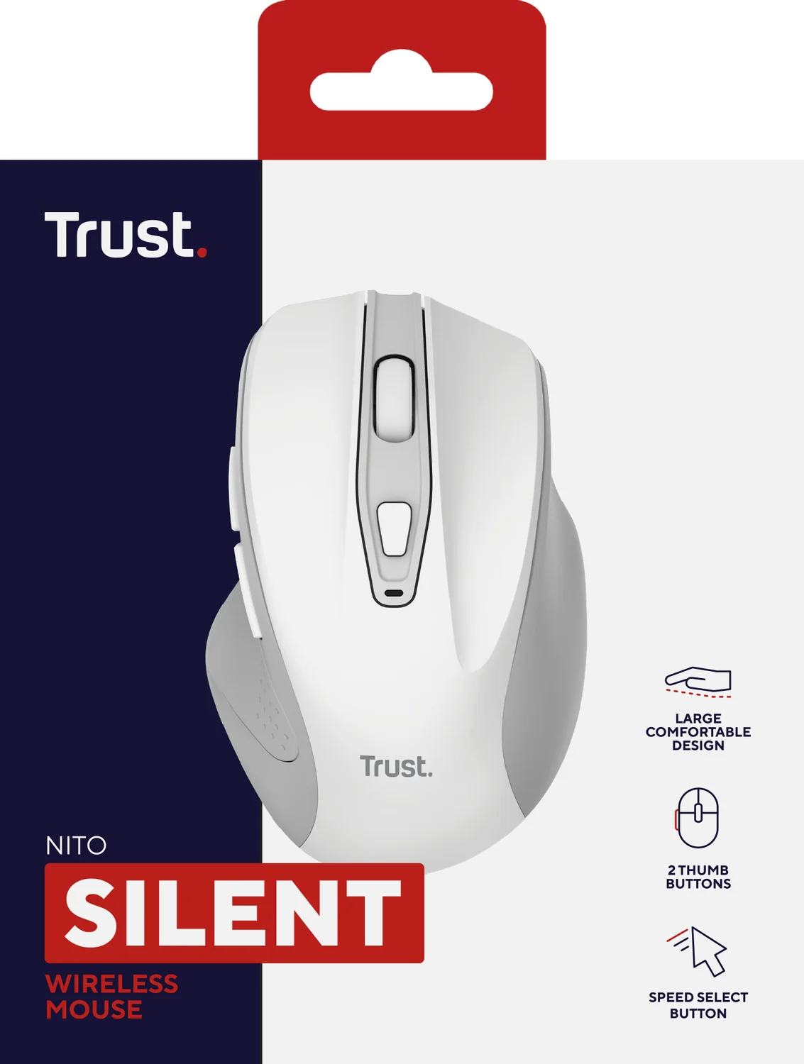 Rato Sem Fio Silencioso Trust Nito 2200 DPI RF Wireless 5 Botões Branco - Imagem 8