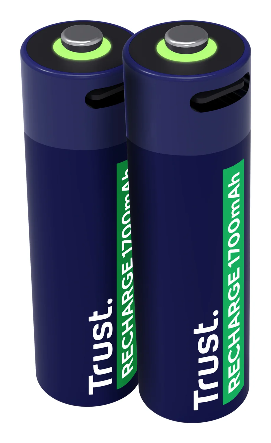 Pilhas Recarregáveis AA USB-C Trust 1700mAh 800 Ciclos Sustentáveis Pack 2 Unidades - Imagem 1
