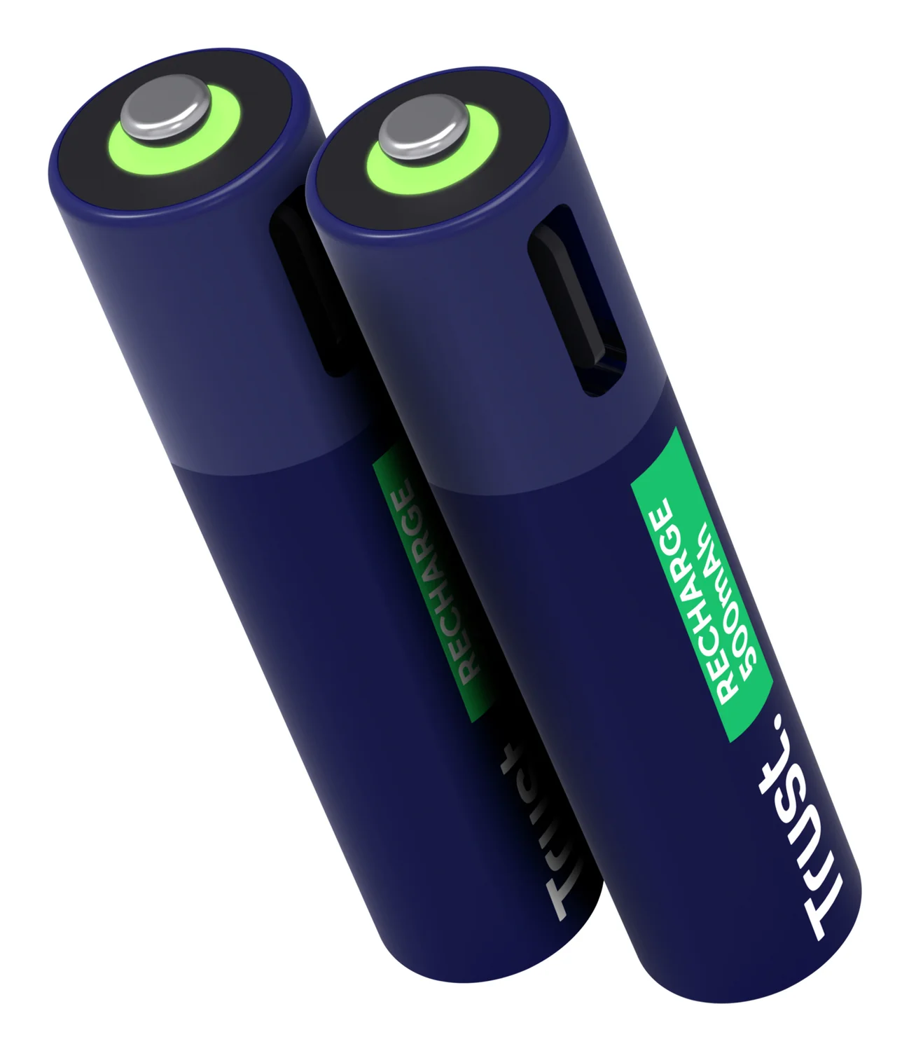 Pilhas Recarregáveis Trust AAA USB-C 500 mAh (Pack de 2) 800 Ciclos Azul/Verde - Imagem 3