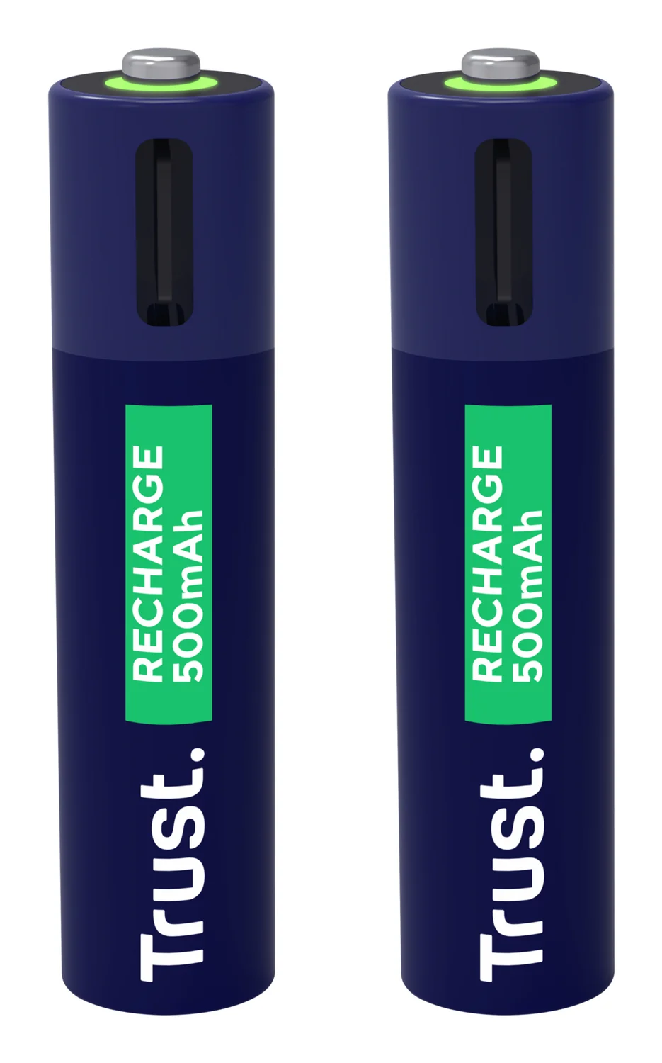 Pilhas Recarregáveis Trust AAA USB-C 500 mAh (Pack de 2) 800 Ciclos Azul/Verde - Imagem 4