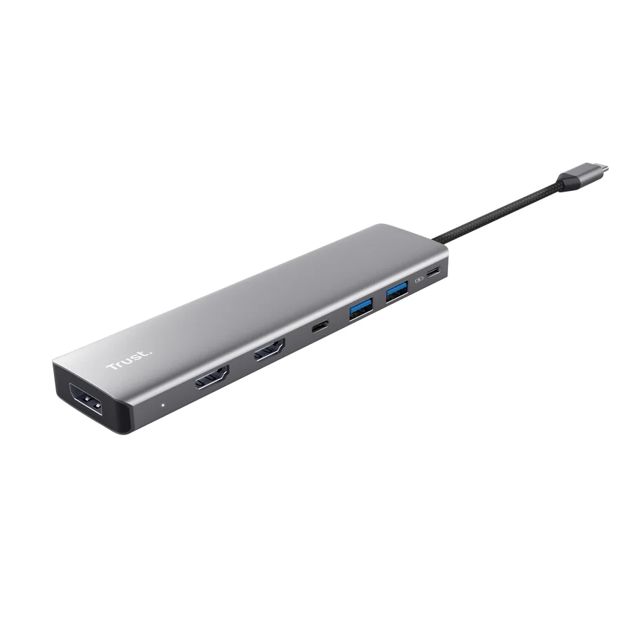 Adaptador Multiportas USB-C 7-em-1 Trust DALYX com HDMI e USB 3.2 – Alumínio - Imagem 3