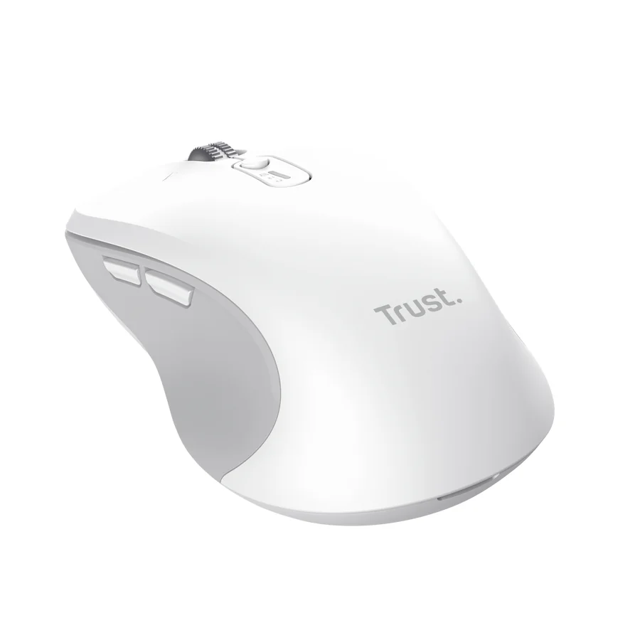 Rato Sem Fios Trust FERRO Hyperwheel Bluetooth 3200 DPI Ambidestro – Branco - Imagem 4