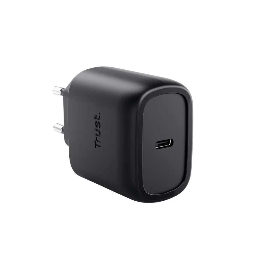 Carregador USB-C Trust Maxo 45W GaN Carregamento Rápido Samsung Preto - Imagem 3