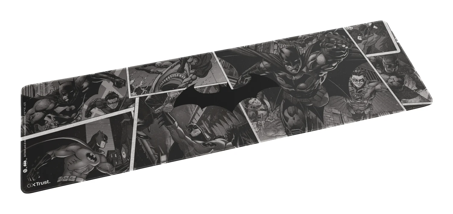 Tapete Gaming Trust GXT759BM XXL Batman 930x300mm Base Antiderrapante Preto - Imagem 1