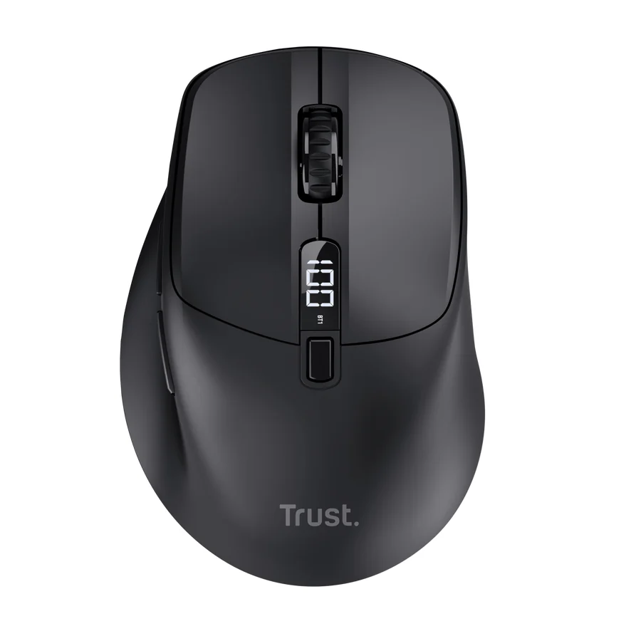 Rato Sem Fios Trust Zevo Recarregável 4000 DPI Bluetooth e RF Silencioso Multi-dispositivo Preto - Imagem 4