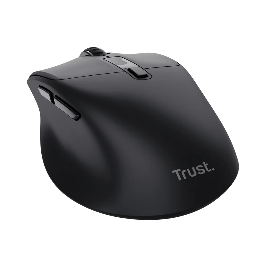 Rato Sem Fios Trust Zevo Recarregável 4000 DPI Bluetooth e RF Silencioso Multi-dispositivo Preto - Imagem 3