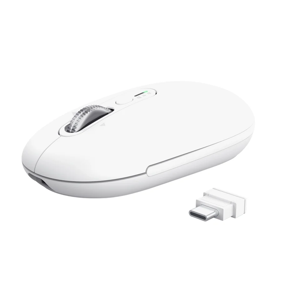 Rato sem fios Trust Seron Hyperscroll Slim 3200 DPI Bluetooth/RF recarregável Branco - Imagem 3