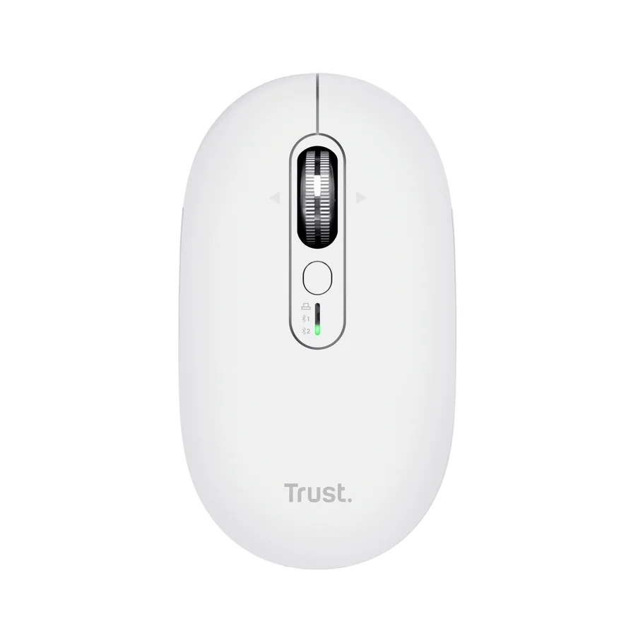Rato sem fios Trust Seron Hyperscroll Slim 3200 DPI Bluetooth/RF recarregável Branco - Imagem 1