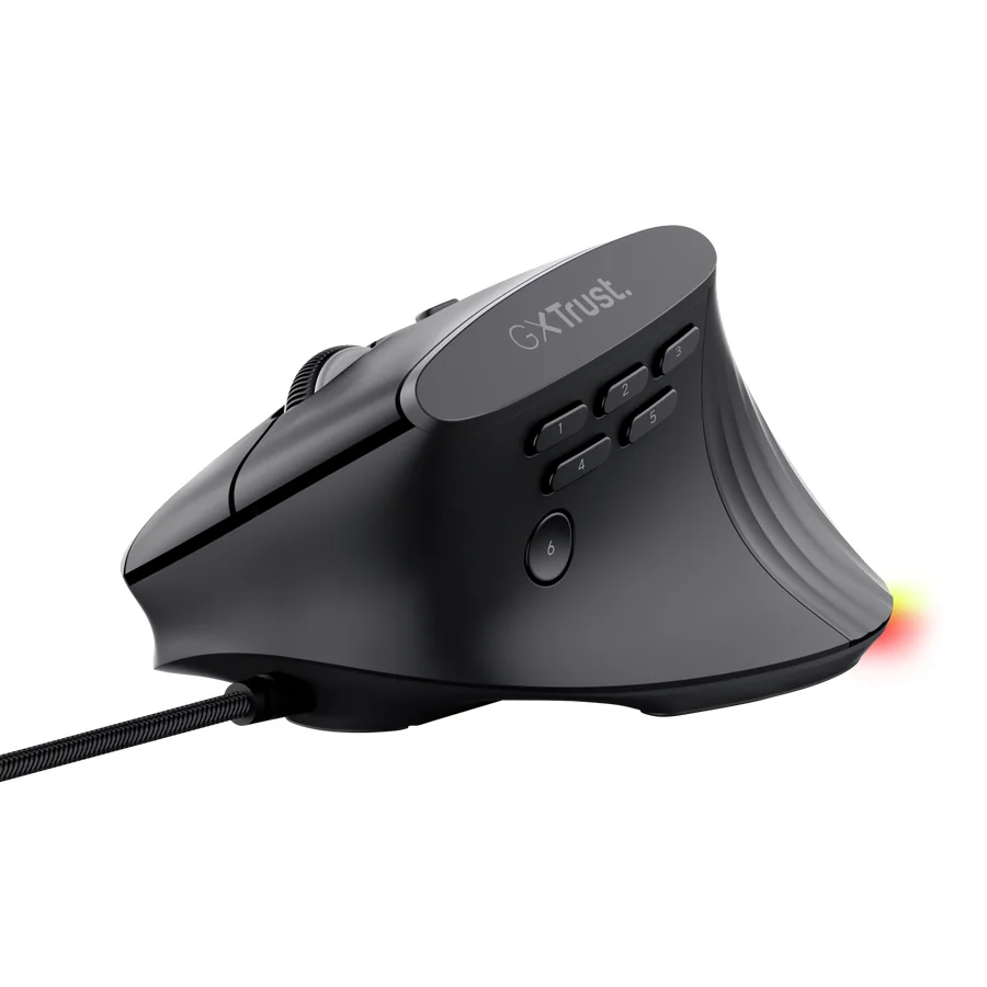 Rato Gaming Trust GXT 145 Rexxa Ergonómico USB 12800 DPI RGB 10 Botões Programáveis Preto - Imagem 2