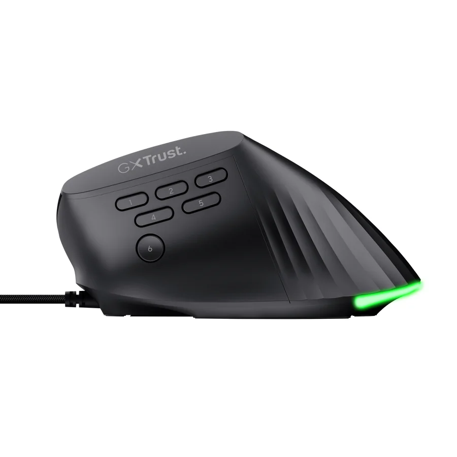 Rato Gaming Trust GXT 145 Rexxa Ergonómico USB 12800 DPI RGB 10 Botões Programáveis Preto - Imagem 5