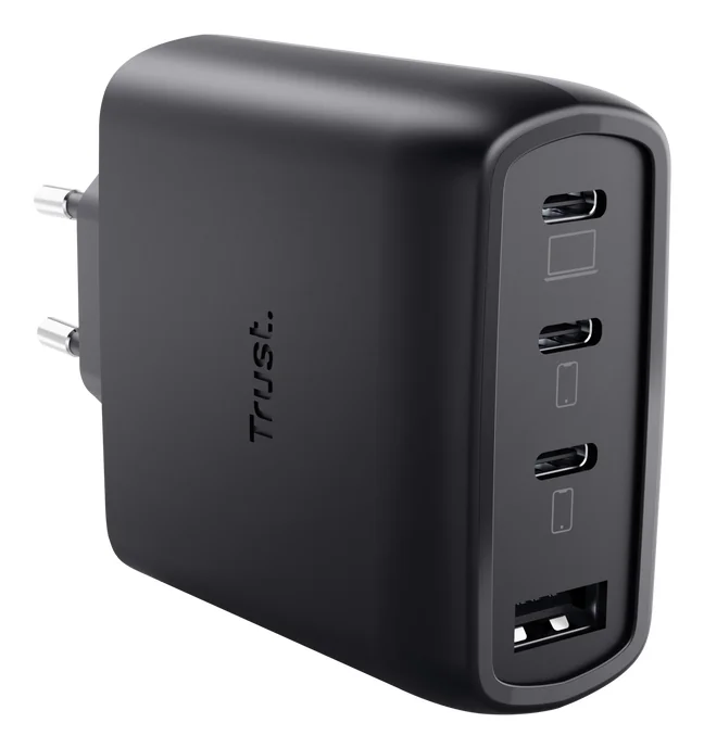 Carregador GaN Trust Maxo 65W 4 Portas USB-C/USB-A Power Delivery Preto - Imagem 3