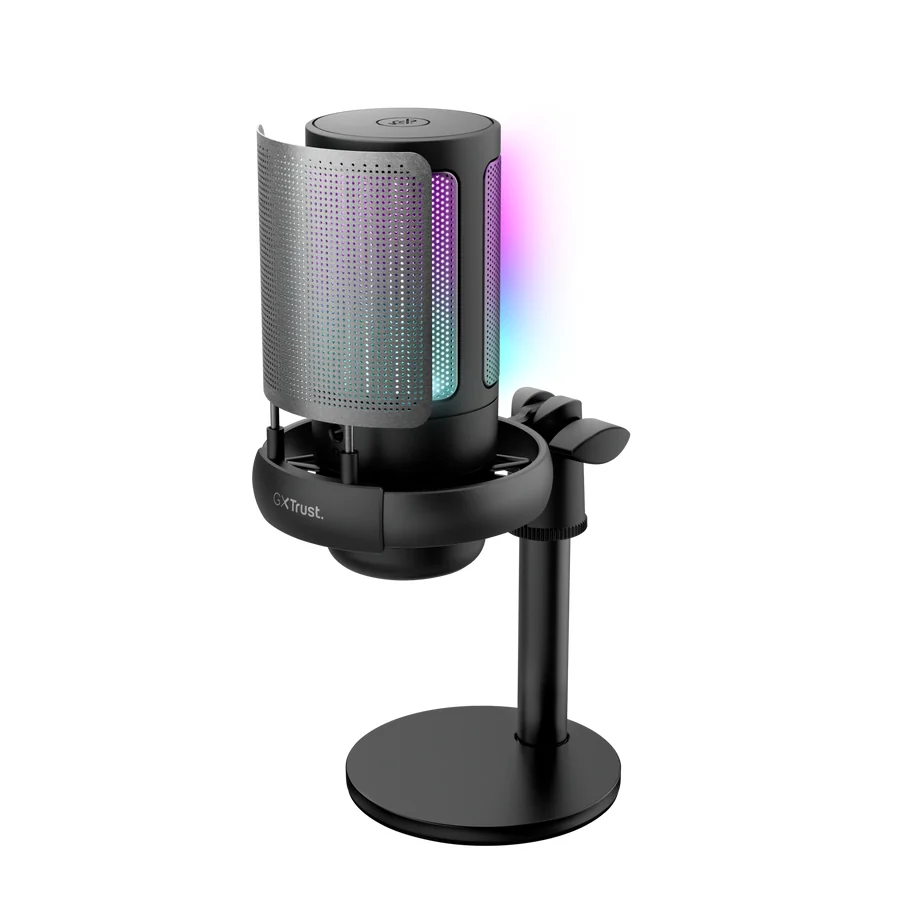 Microfone USB Trust GXT 238 Auron Podcast 48 kHz 16 bit com Filtro e Suporte Anti-Choque Preto - Imagem 3