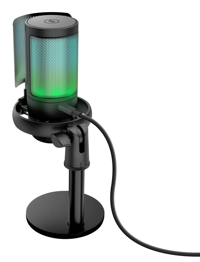 Microfone USB Trust GXT 238 Auron Podcast 48 kHz 16 bit com Filtro e Suporte Anti-Choque Preto - Imagem 2