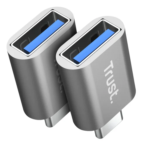 Adaptador Trust Calyx USB-C para USB-A Pack de 2 Unidades Prateado - Imagem 3