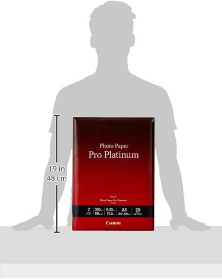 Papel Fotográfico Canon Photo Paper Pro Platinum PT-101 A3 297x420mm 20 Folhas - Imagem 3