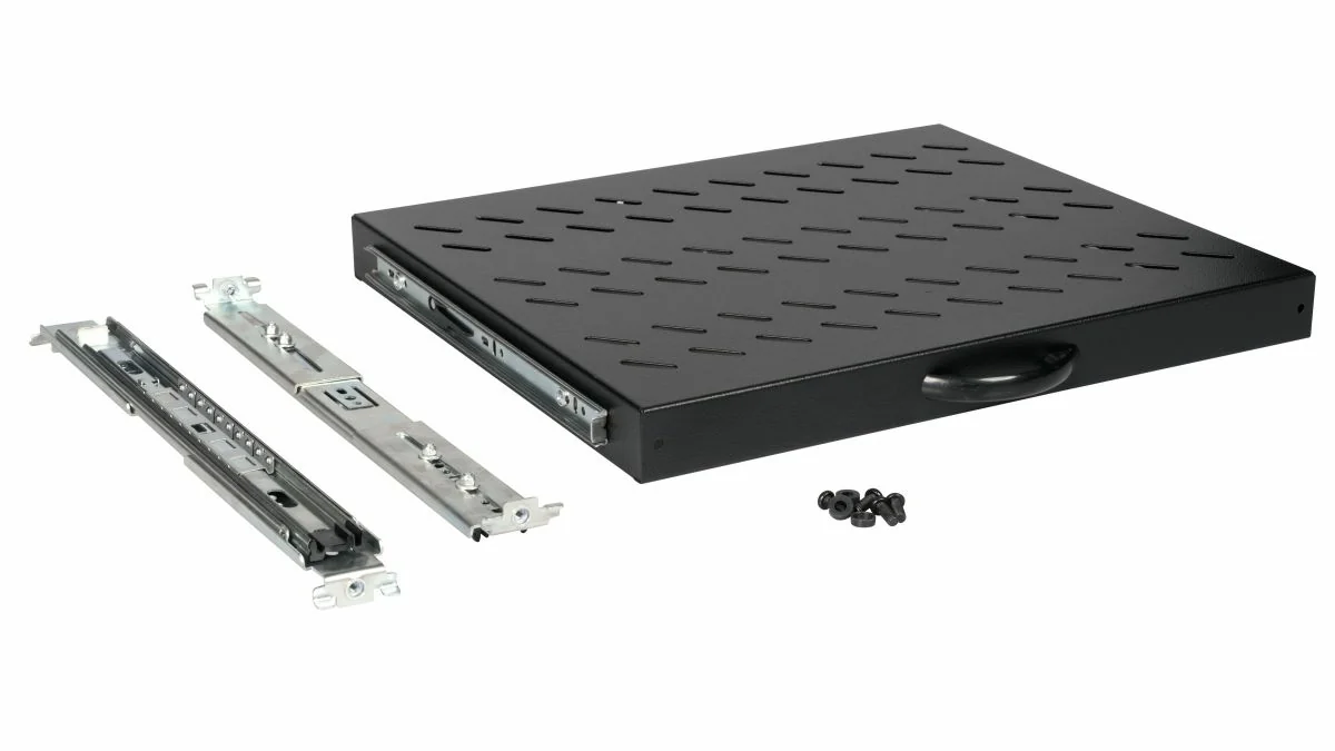 Prateleira deslizante Equip EZVS-19-1-60-B para rack 19" 1U 600mm preta - Imagem 2