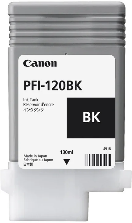 Tinteiro Canon PFI-120BK preto 130 ml original para imagePROGRAF TM-200/300