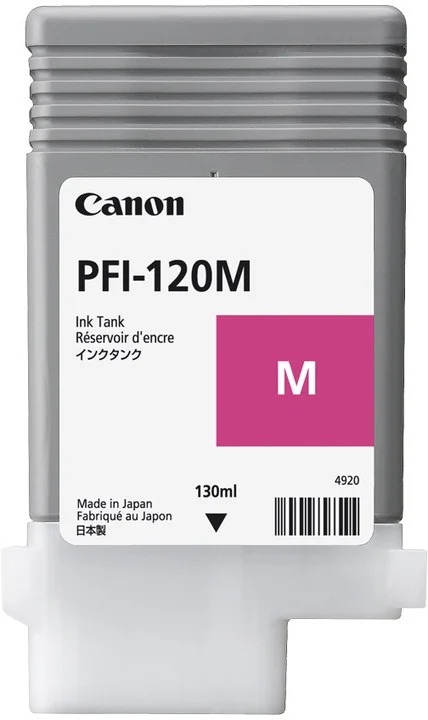 Tinteiro Canon PFI-120M Magenta 130 ml Original para imagePROGRAF TM-200/205/300/305