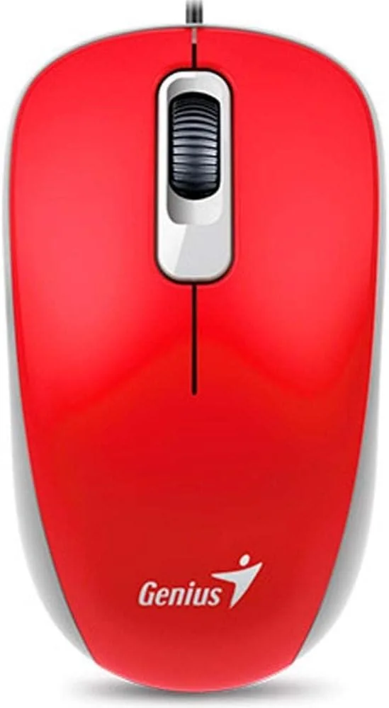 Rato com fios Genius DX-110 USB vermelho - Imagem 2