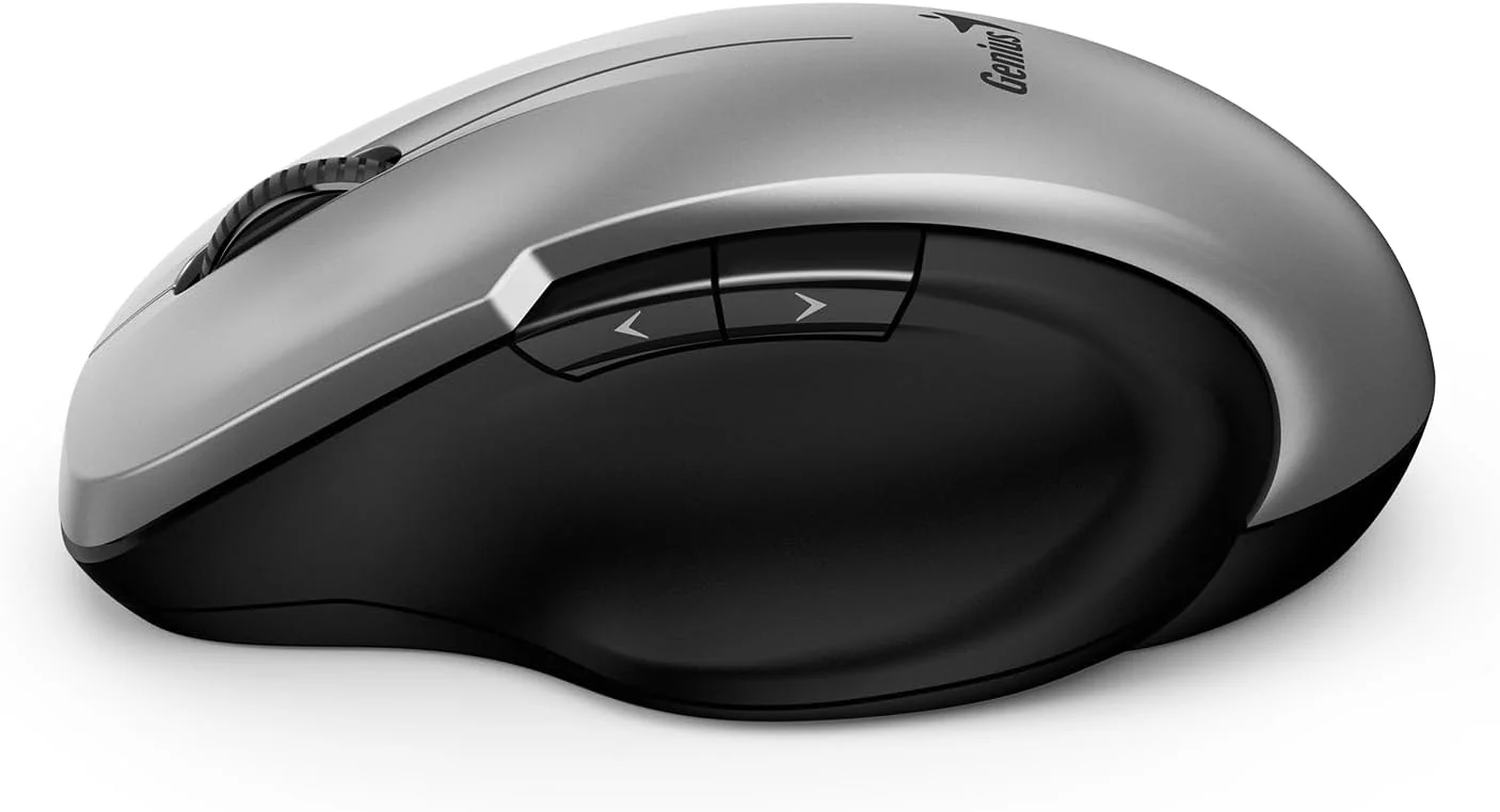 Rato sem Fios Genius Ergo 8200S Prateado — Ergonómico com USB-C para PC - Imagem 6