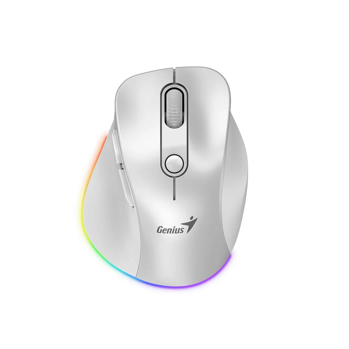 Rato sem fios Genius ERGO 9000S Pro Recarregável Branco Dual Mode BT + 2.4 GHz - Imagem 1