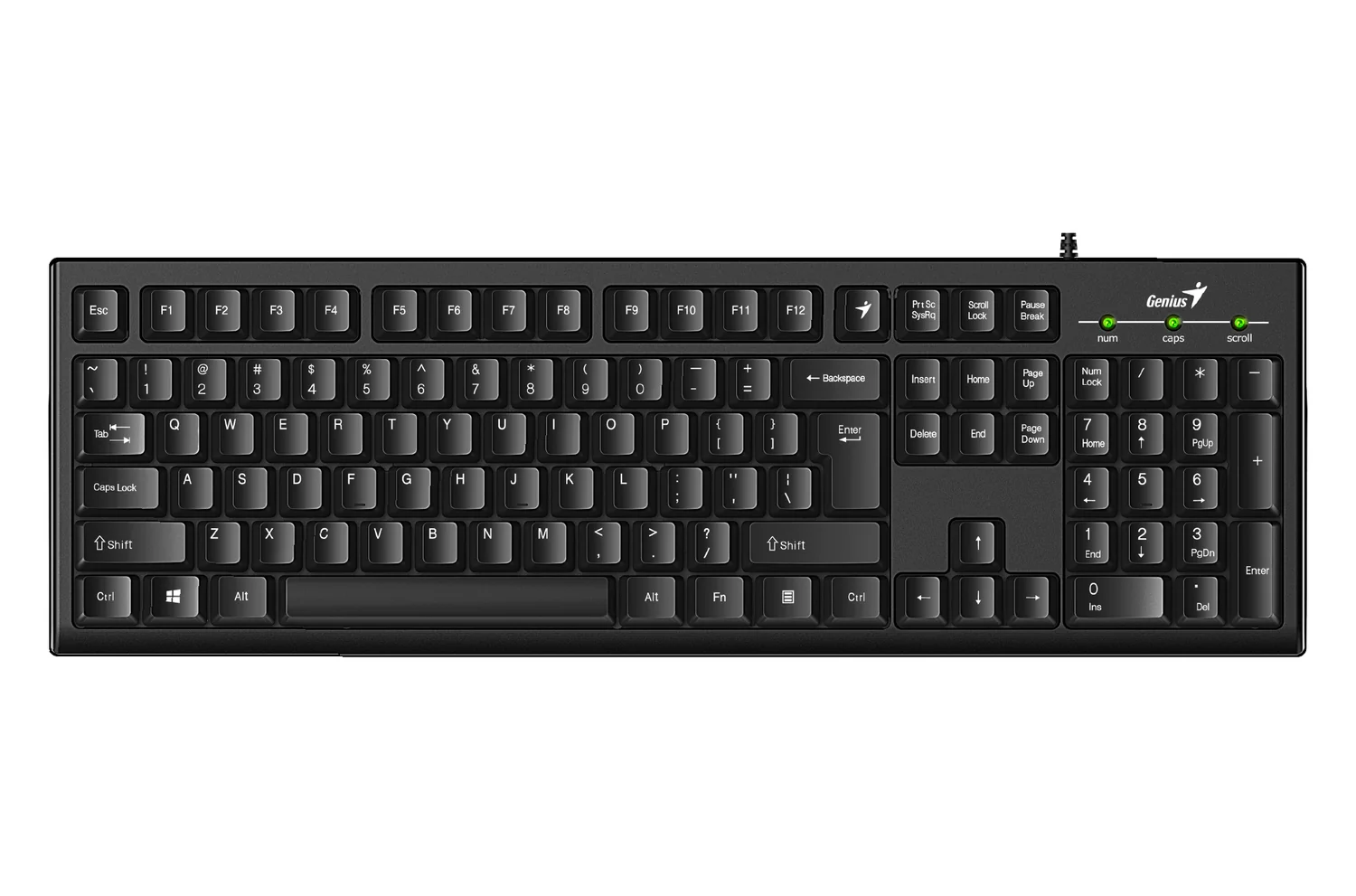 Teclado Genius KB-100 USB Preto com Tecla AI