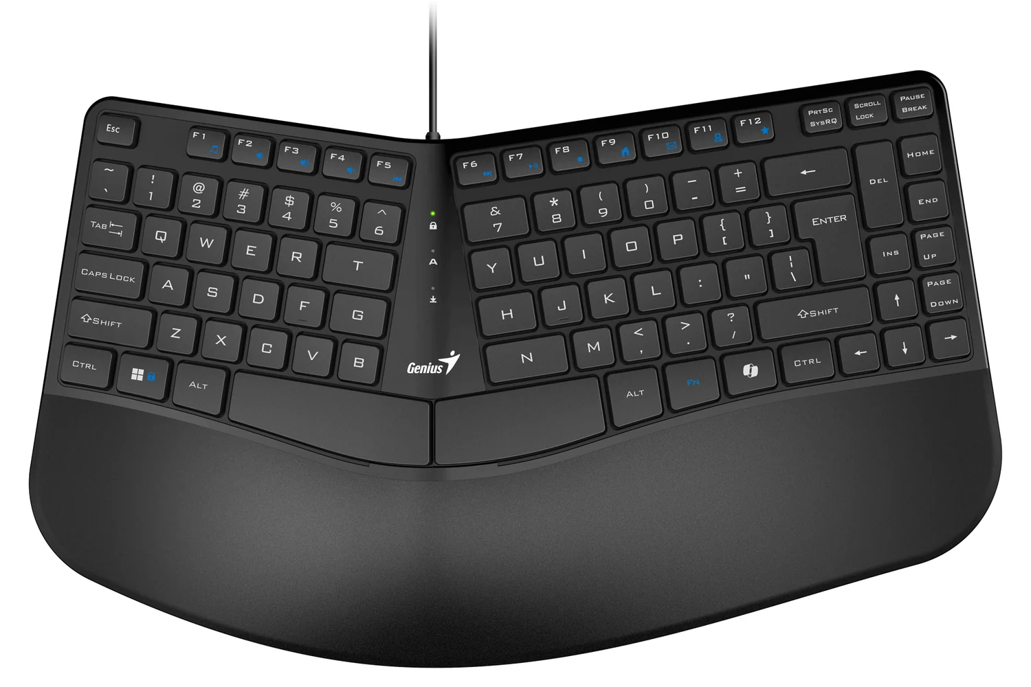 Teclado Ergonómico Genius ERGO KB-700 USB Preto - Conforto e Saúde - Imagem 1