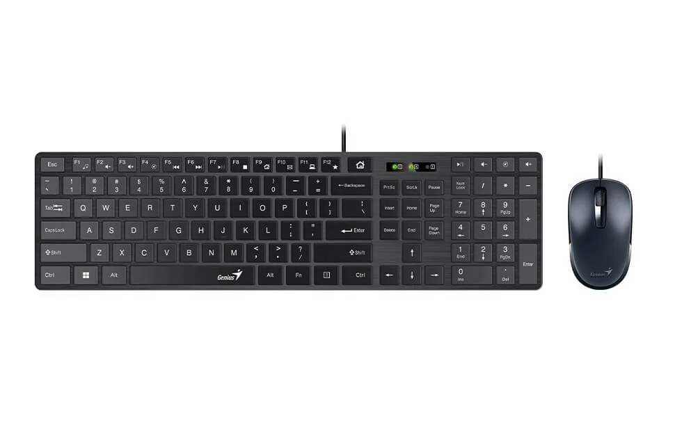 Pack Teclado e Rato USB Genius SlimStar C126 - Conjunto Completo