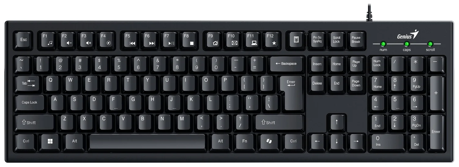 Kit Teclado e Rato com Fios Genius KM-100SE USB Preto