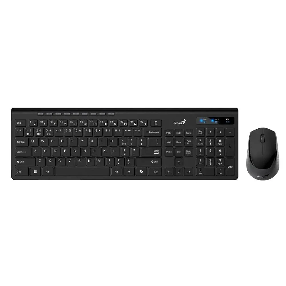 Conjunto teclado e rato sem fios Genius SlimStar 8230 Bluetooth + 2.4GHz preto - Imagem 2