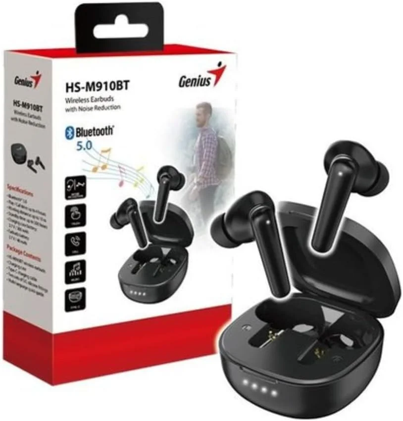Auriculares Bluetooth Genius HS-M910BT Estéreo True Wireless Pretos - Imagem 4