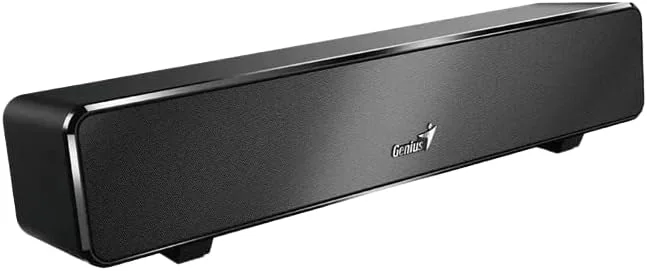 Barra de Som USB Mini Genius SoundBar 100 para PC e Portátil Preta - Imagem 4