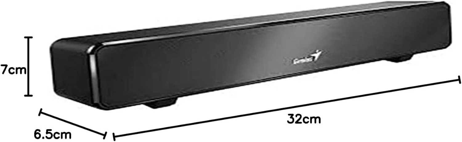 Barra de Som USB Mini Genius SoundBar 100 para PC e Portátil Preta - Imagem 5