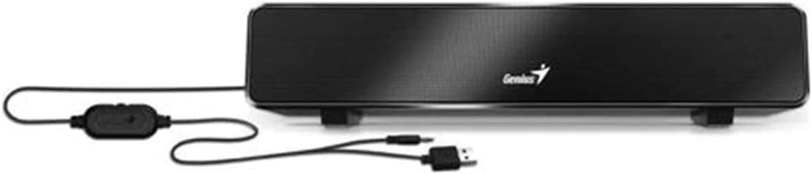 Barra de Som USB Mini Genius SoundBar 100 para PC e Portátil Preta - Imagem 2