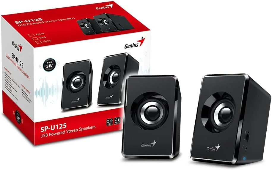 Colunas de Som Genius SP-U125 USB Preto - Imagem 4