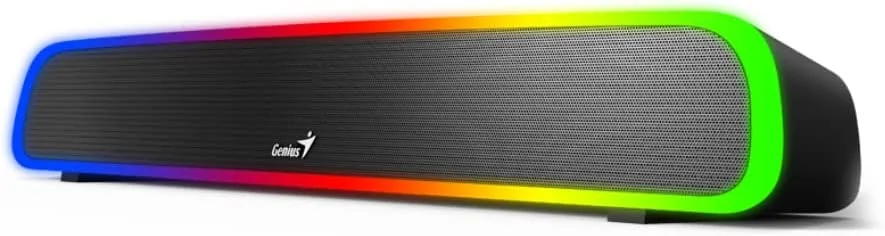 Barra de Som Genius SoundBar 200BT Bluetooth 5.1 RGB 4W com Entrada Line-in