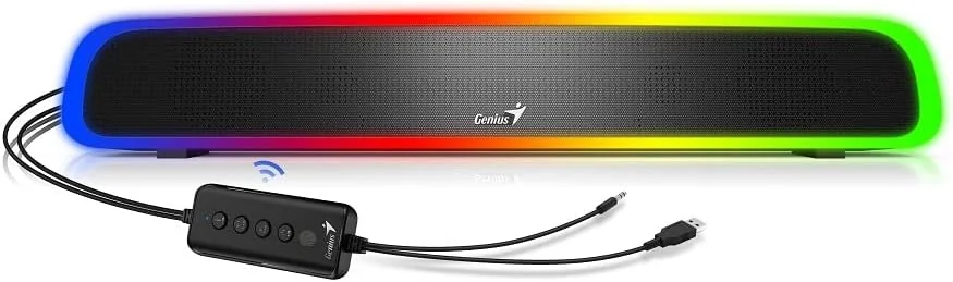 Barra de Som Genius SoundBar 200BT Bluetooth 5.1 RGB 4W com Entrada Line-in - Imagem 2