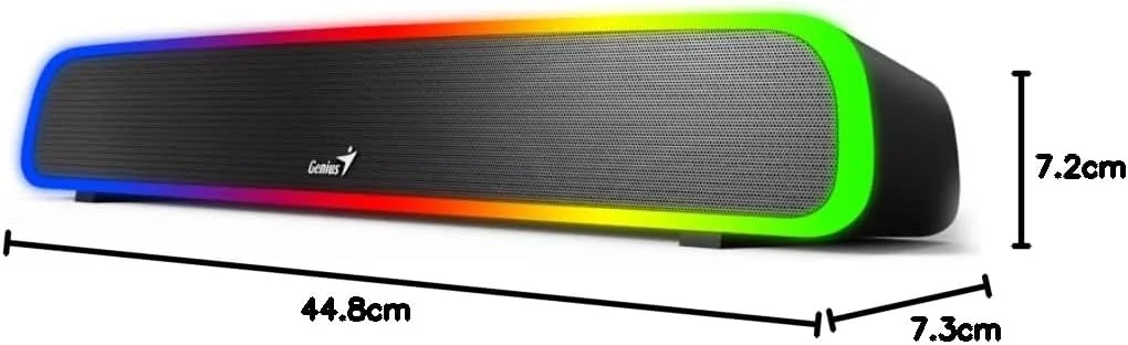 Barra de Som Genius SoundBar 200BT Bluetooth 5.1 RGB 4W com Entrada Line-in - Imagem 6