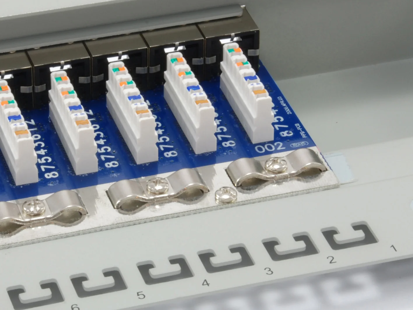 Painel de Conetores (Patch Panel) Equip Cat.6 16 Portas 1U RJ-45 Cinzento - Imagem 5