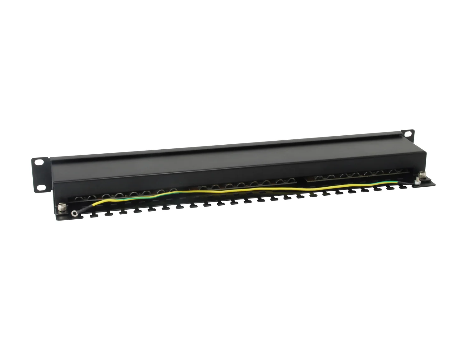 Painel de Conexões Cat.6 24 Portas Blindado 19" 1U Gigabit Equip Preto - Imagem 2