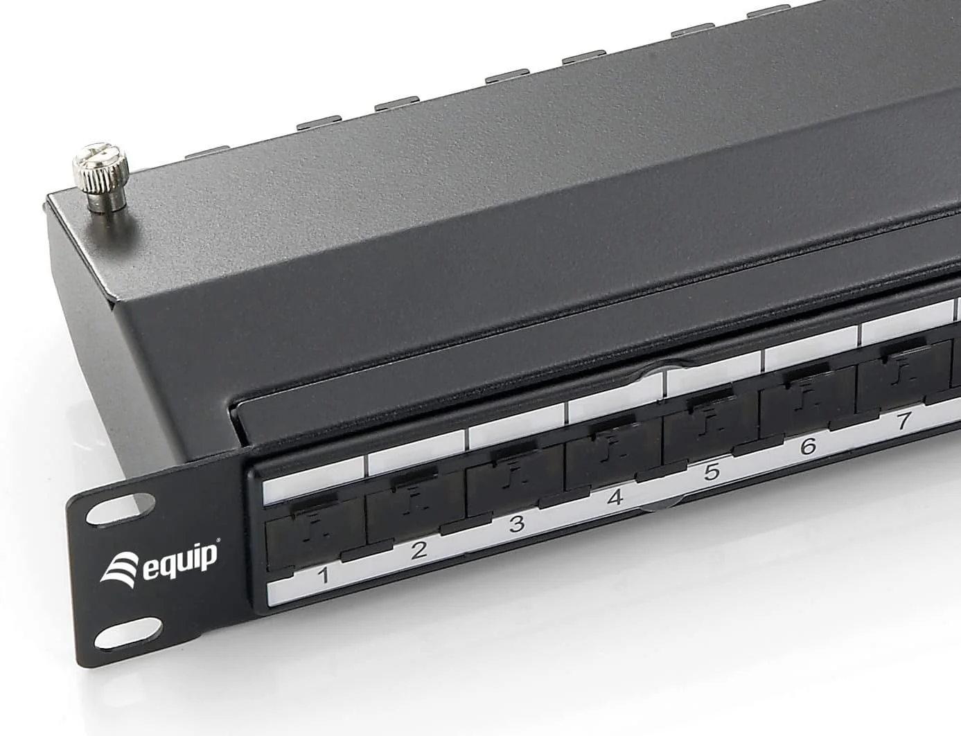 Painel de conexões Equip 326624 Cat6a 24 portas RJ-45 1U 19 polegadas preto - Imagem 3